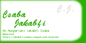 csaba jakabfi business card